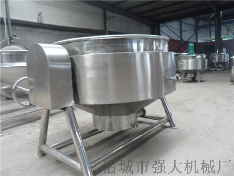 卤煮花生夹层锅煮锅 河北带搅拌煮锅夹层锅批发销售