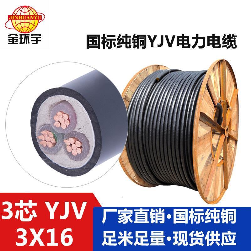 电缆厂家 YJV 3X16 价格 双层胶皮电缆 全塑电缆 金环宇
