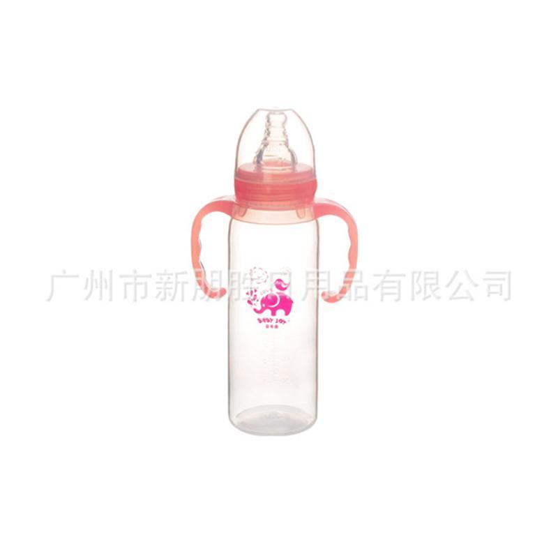 厂家定制 标口奶瓶带手柄吸管PP 母婴用品