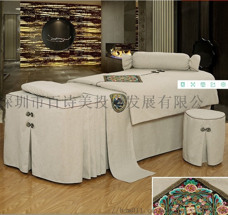 厂家专业订做美容床罩四件套中国风床罩