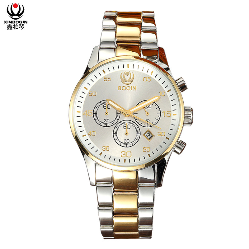 鑫柏琴深圳厂家直销高品质时尚不锈钢石英男士手表