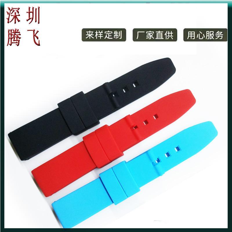 18mm硅胶套装表带平面带原宿风可印花环保表带适配  腕表手表带