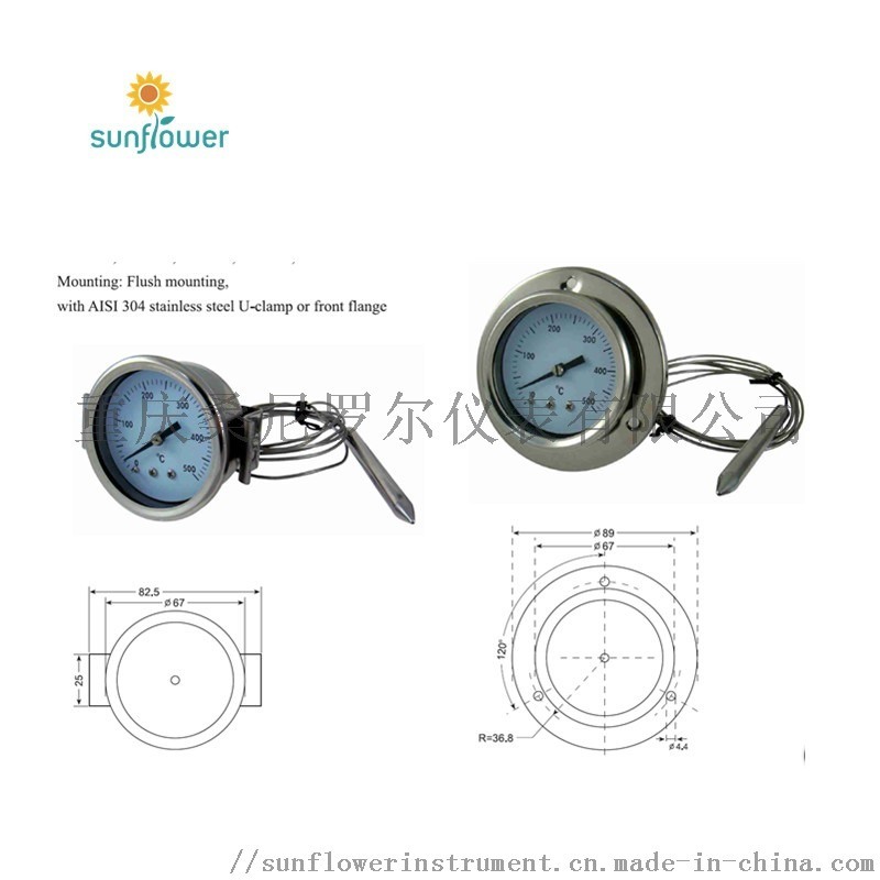 气体膨胀式毛细管烤炉烤箱温度计