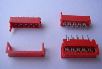 AMP 1.27mm 04-26P红色IDC刺破型连接器