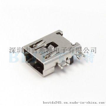 供应百斯特JML USB插座MIN USB-5P沉板长体