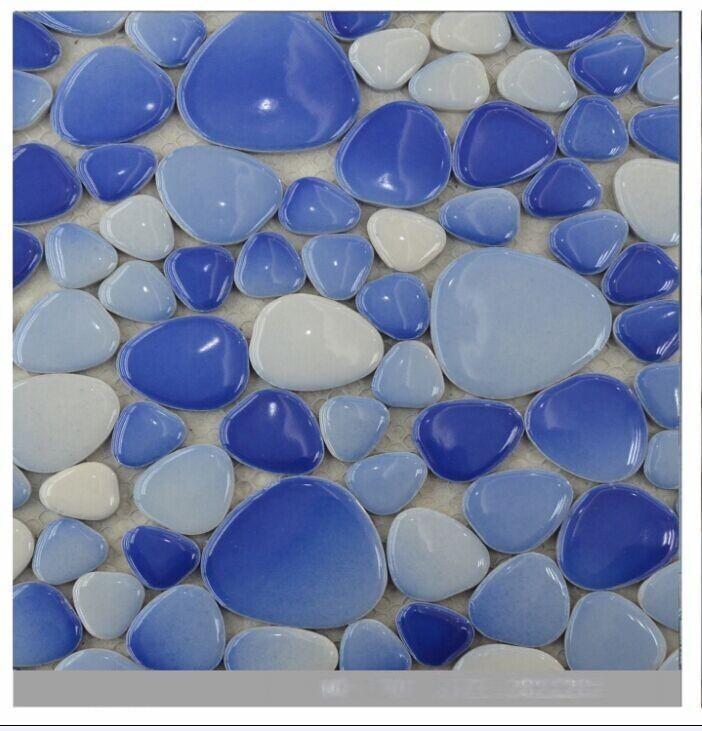 陶瓷鹅卵石 自由石 游泳池马赛克