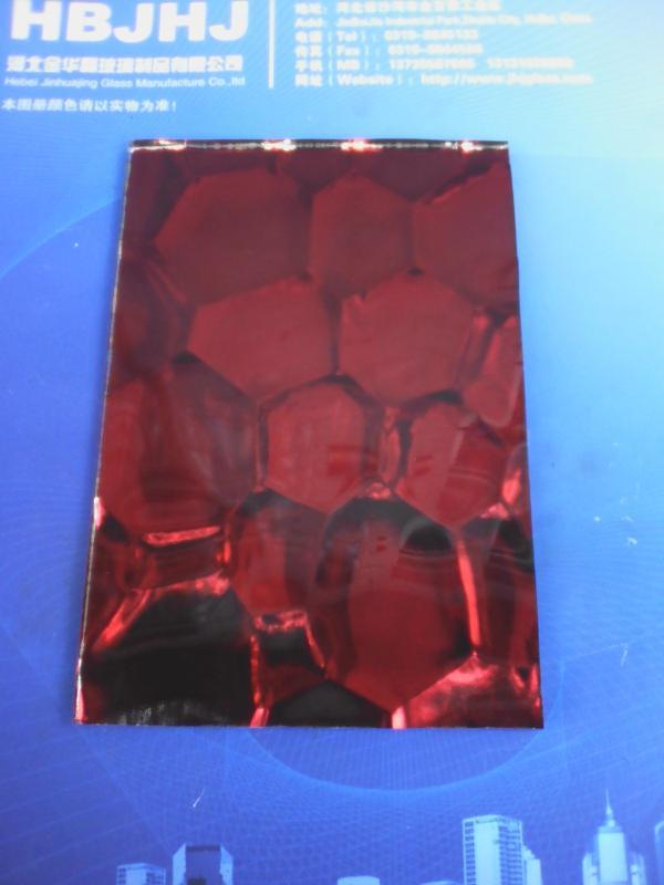 金华晶 红水立方压花玻璃