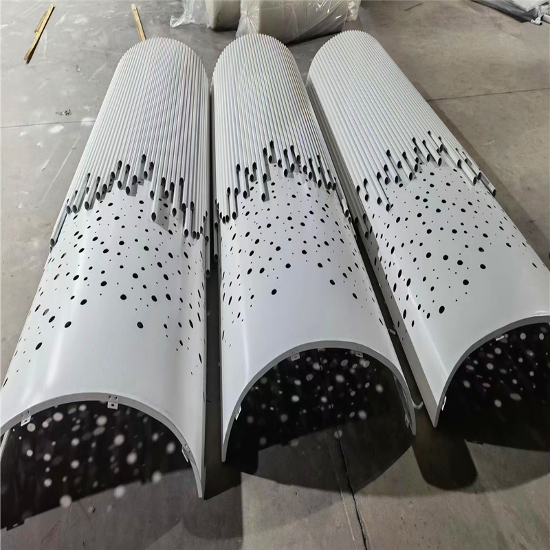 地下停车场包柱铝单板 造型包柱铝单板立体效果