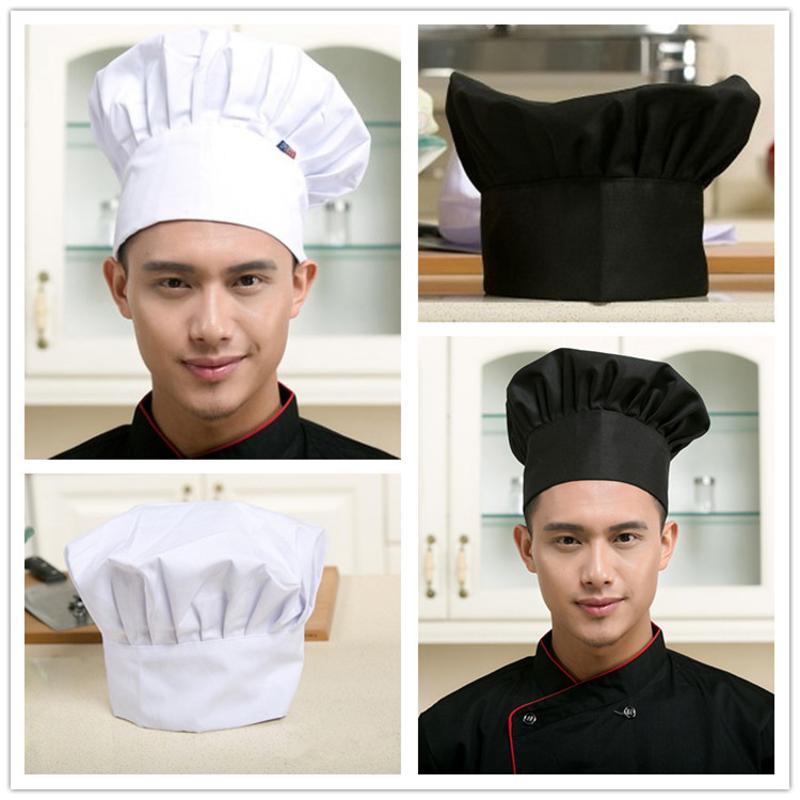 酒店厨师工作帽厨房蛋糕店食品防尘卫生白布男女厨师蘑菇帽子调节
