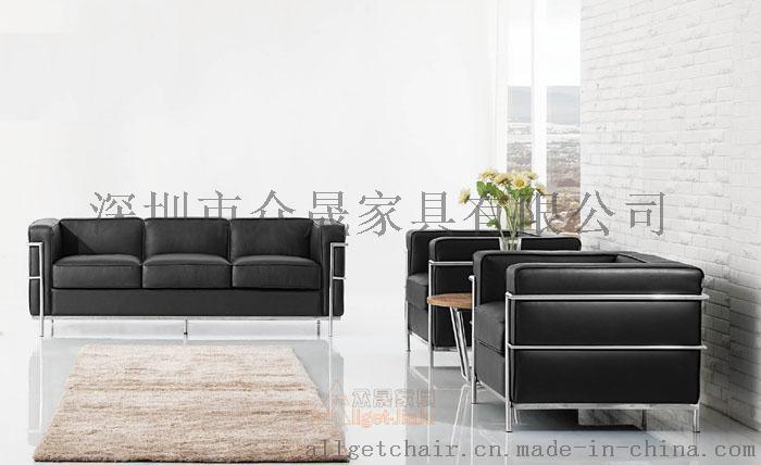 LC2办公沙发 现代时尚设计师沙发定制 真皮办公沙发批发