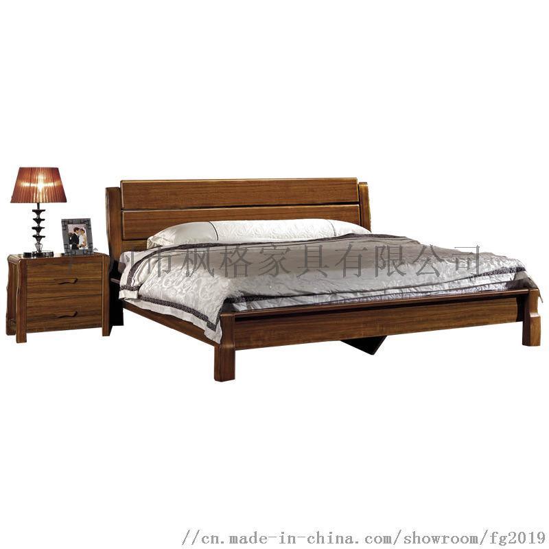米八双人床 实木架双人床 现代中式双人床