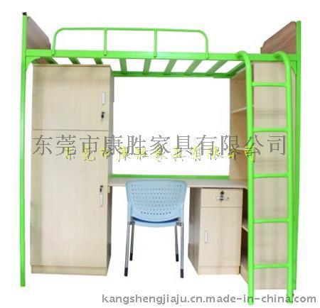 方管学生公寓床-东莞公寓床厂家生产上床下柜学生床