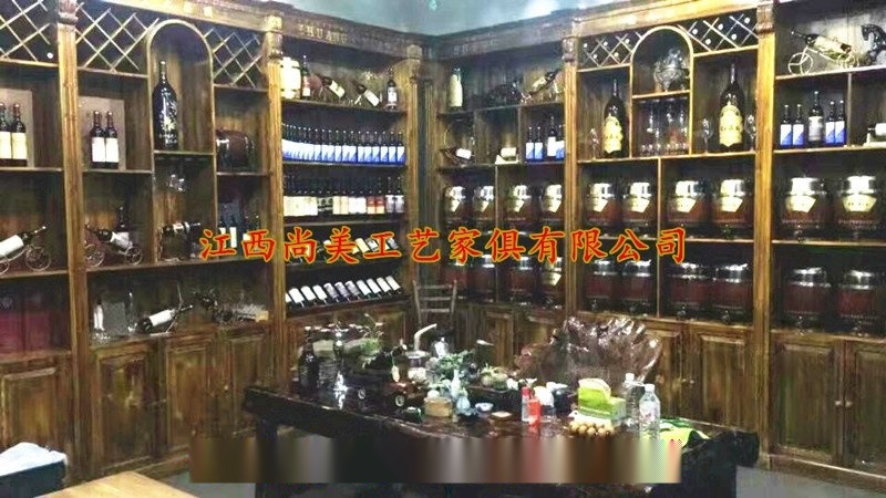 家用酒柜  酒柜   客厅酒柜定制欧式隔断酒柜防腐木炭化木酒柜地窖酒庄连锁酒柜实木隔断酒柜 防腐木 江西凉亭厂家直销