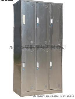 广州不锈钢 衣柜-食品厂车间员工用6门不锈钢柜