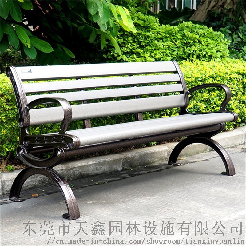 户外塑木铸铝公园椅 东莞天鑫A-002公园椅