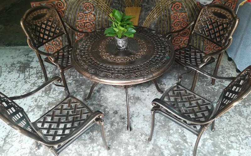 铝艺 户外铸铝桌椅 户外金属桌椅 公园椅