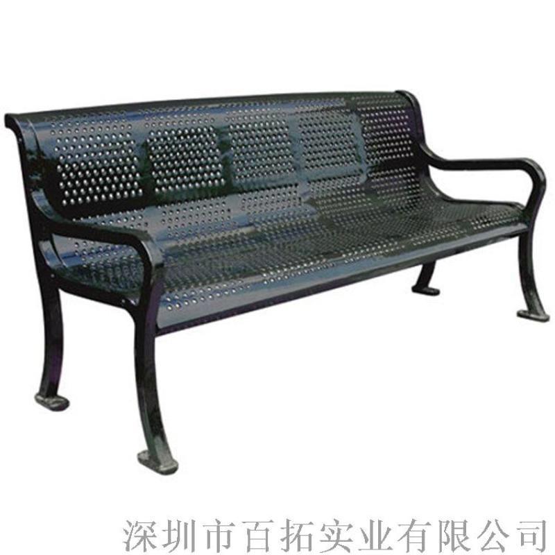 广州公园椅长凳户外园林椅铸铁长条排椅广场椅厂家