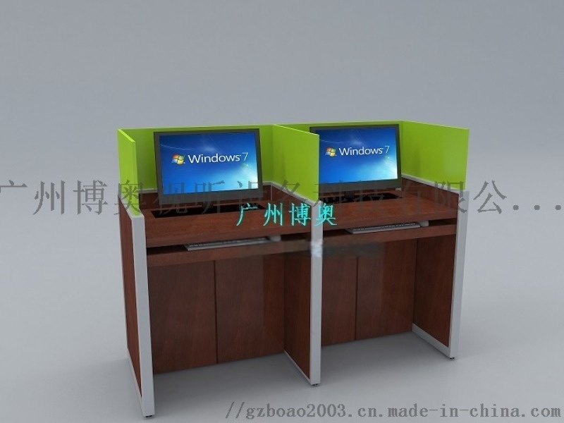 广州博奥屏风和液晶屏双升降电脑桌
