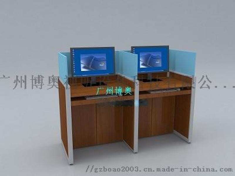 广州博奥BRZE－4M考试  屏风自动升降电脑桌