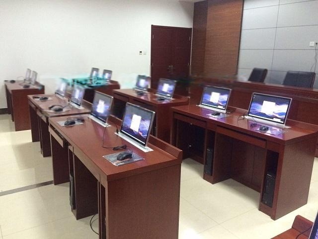 广州博奥BRZE－3W触摸屏升降电脑桌厂家