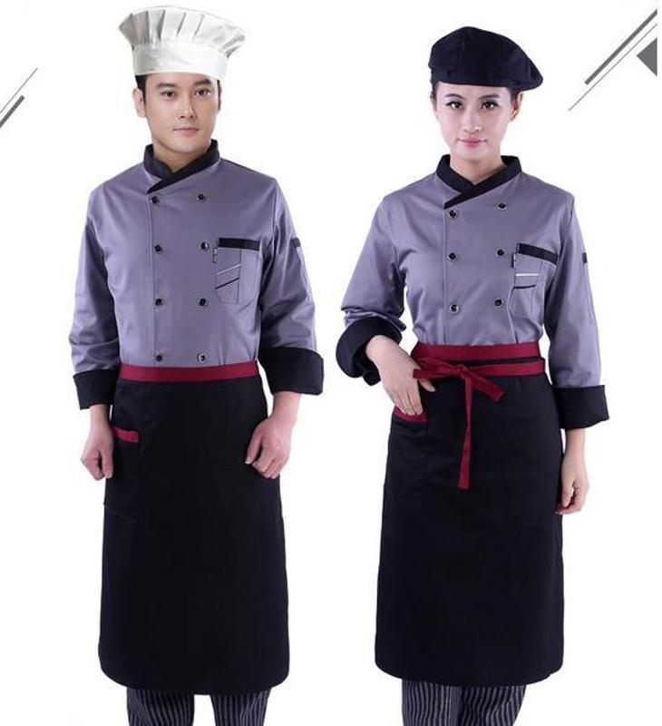 酒店中西餐厅男女厨师秋冬装工作服后厨掌厨厨师服制服