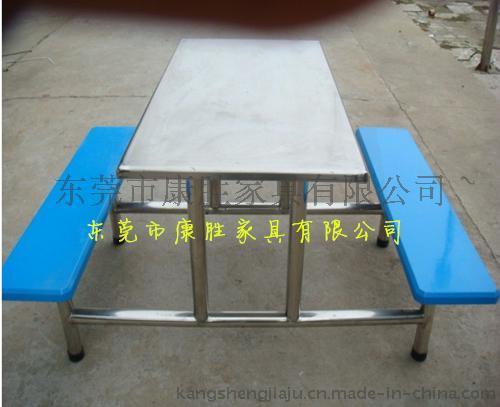 KS-学校不锈钢食堂餐桌椅-8人圆凳不锈钢食堂餐桌椅