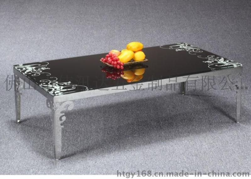 激光镂空简单不锈钢茶几桌子,中式不锈钢拆机桌子