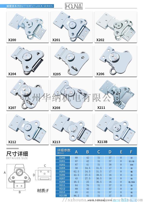 进出口蝴蝶锁扣 锁芯 搭扣锁